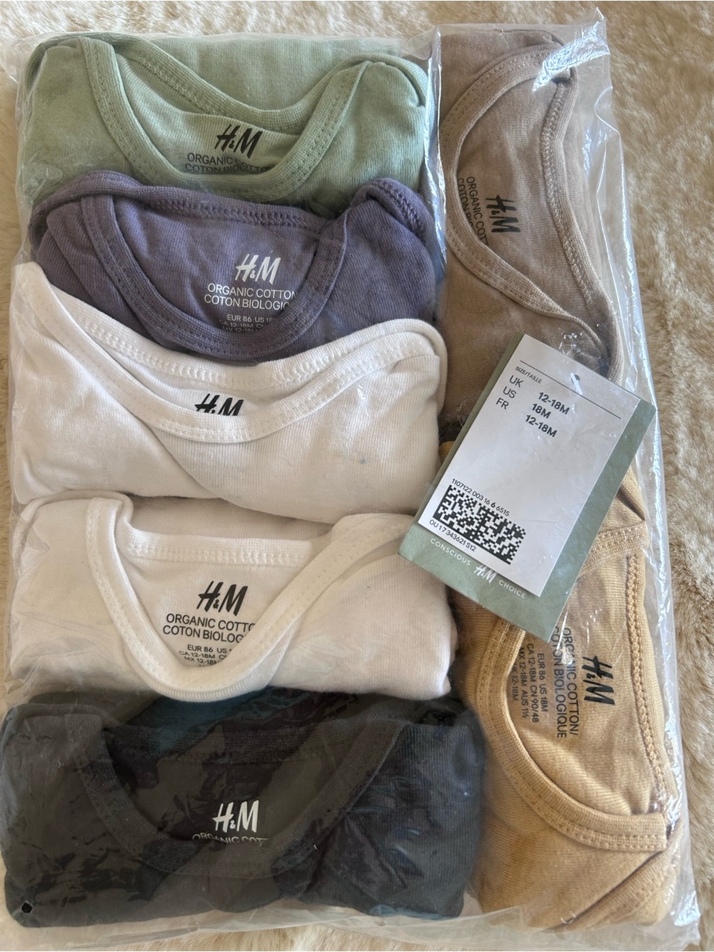 H&M Organic Cotton Baby Onesie Set